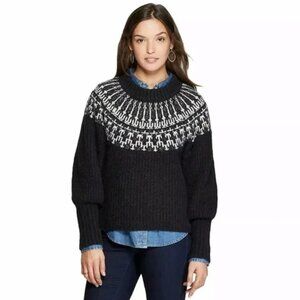 Universal Threads Dark Gray Fair Isle Pullover Thick‎ Knit Sweater XXL Plus